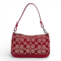 Coach Signature Demi Pochette Baguette Handbag - vintageconcierge