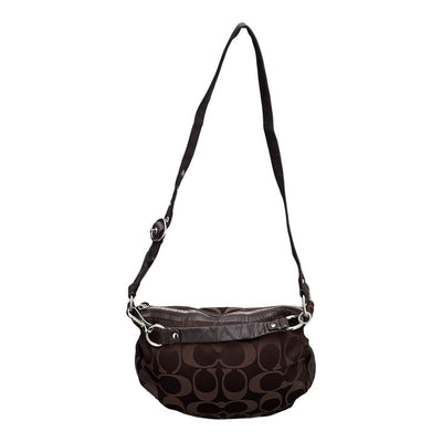 Coach Signature Monogram Hobo Bag - vintageconcierge