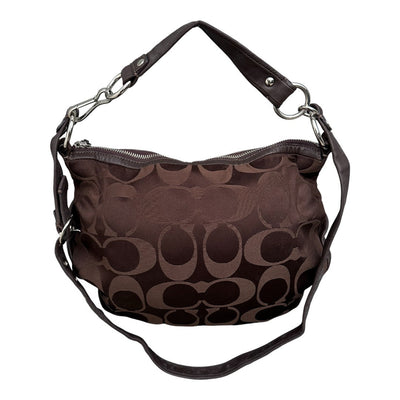 Coach Signature Monogram Hobo Bag - vintageconcierge
