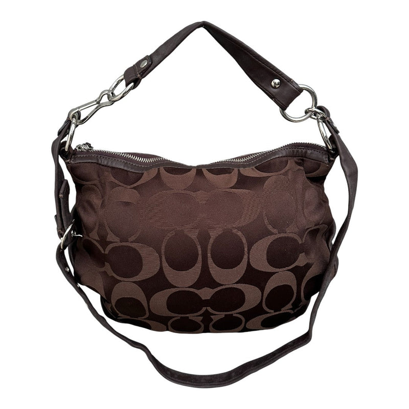 Coach Signature Monogram Hobo Bag - vintageconcierge