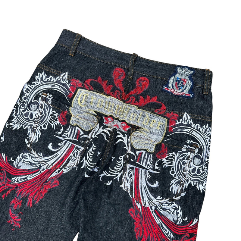 Crown Holder Baggy Jeans Short Jort - vintageconcierge