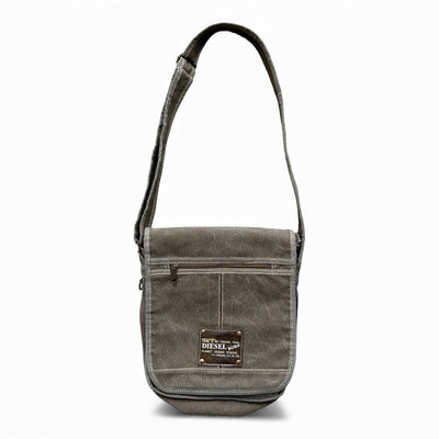 Diesel Vintage Military Canvas Shoulder Bag - vintageconcierge