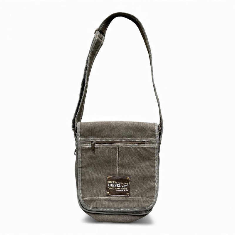 Diesel Vintage Military Canvas Shoulder Bag - vintageconcierge