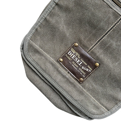 Diesel Vintage Military Canvas Shoulder Bag - vintageconcierge
