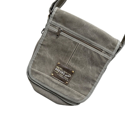 Diesel Vintage Military Canvas Shoulder Bag - vintageconcierge