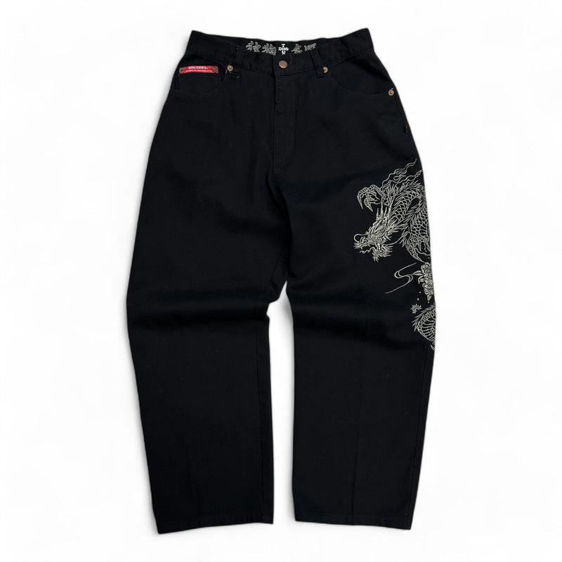 Dog Town Japanese Dragon Denim Jeans - vintageconcierge