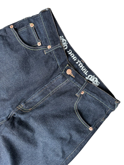 Dog Town Japanese Dragon Raw Denim Jeans - vintageconcierge