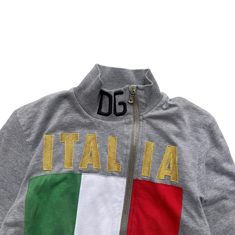 Dolce & Gabbana Italia Asymetrical Zip Sweatshirt - vintageconcierge