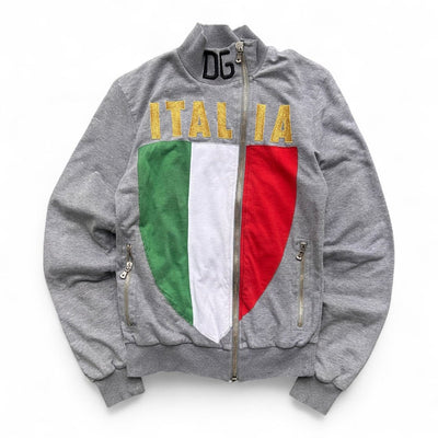 Dolce & Gabbana Italia Asymetrical Zip Sweatshirt - vintageconcierge