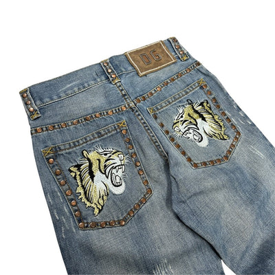 Dolce & Gabbana Tiger Denim Jeans - vintageconcierge