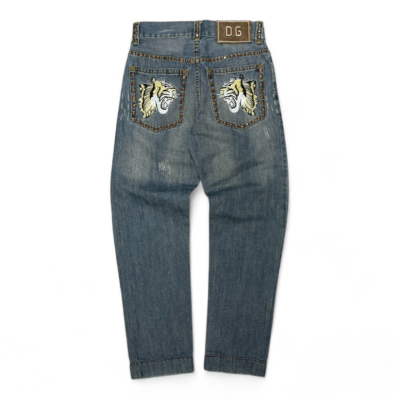 Dolce & Gabbana Tiger Denim Jeans - vintageconcierge