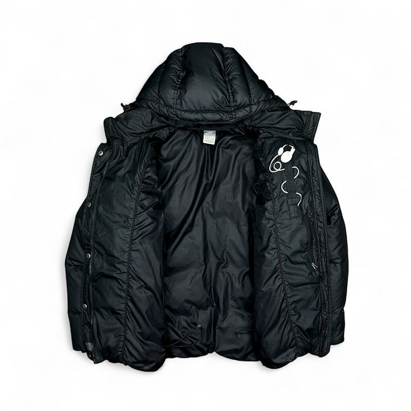Nike Vintage Y2K Down Puffer Jacke Schwarz – vintageconcierge
