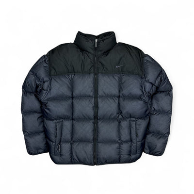 Nike Vintage 90s rare Center-Swoosh Down Pufferjacke Navy – vintageconcierge