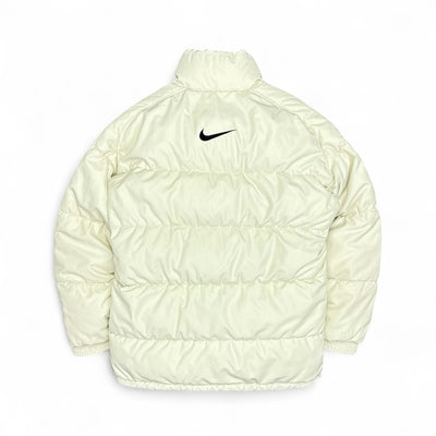 Nike Vintage 90s Rare Center-Swoosh Puffer Jacke Beige – vintageconcierge