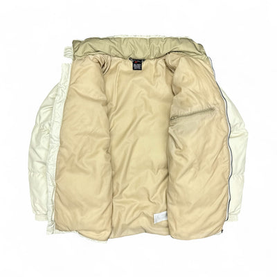 Nike Vintage 90s Rare Center-Swoosh Puffer Jacke Beige – vintageconcierge