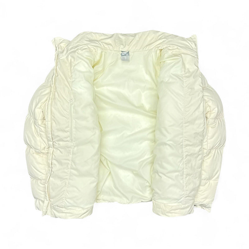 Nike Vintage Y2K Down Pufferjacke Beige – vintageconcierge