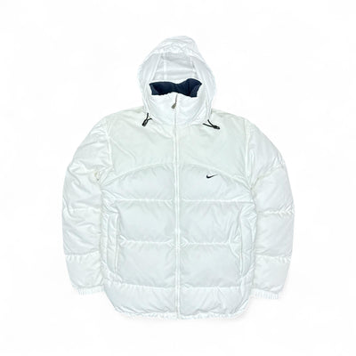Nike Vintage Y2K Puffer Daunenjacke Weiß – vintageconcierge