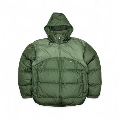 Nike Vintage Y2K Puffer Daunenjacke Khaki – vintageconcierge
