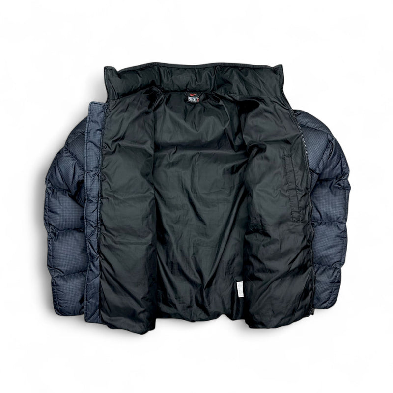 Nike Vintage 90s rare Center-Swoosh Down Pufferjacke Navy – vintageconcierge