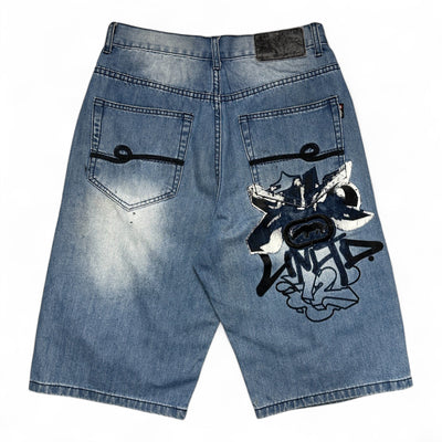 Ecko Unltd Vintage Graffiti Y2K Baggy Jeans Shorts - vintageconcierge