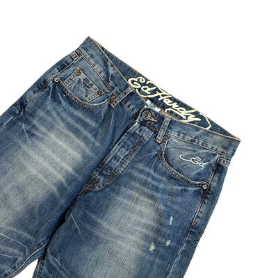 Ed Hardy Tiger Washed Denim Jeans - vintageconcierge