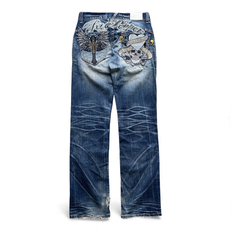 Ed Hardy x Red Pepper Y2K Jeans - vintageconcierge