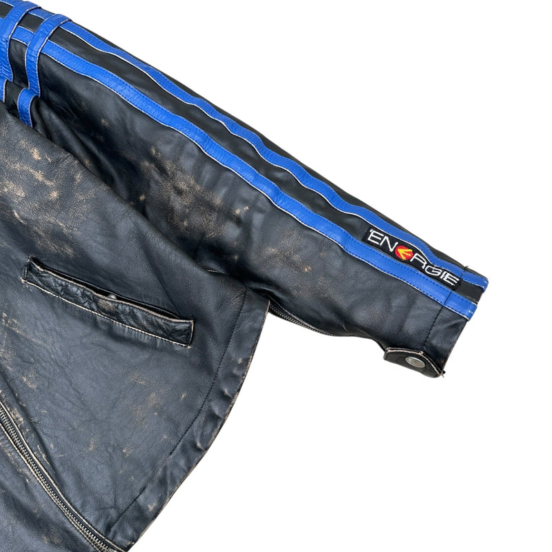 Energie Vintage Biker Leather Jacket - vintageconcierge