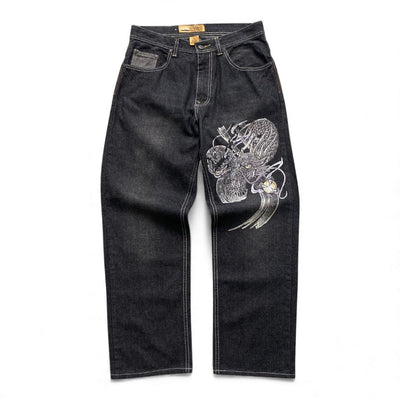 Enyce Y2K Baggy Dragon Jeans - vintageconcierge