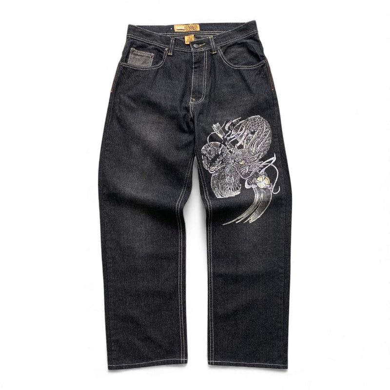 Enyce Y2K Baggy Dragon Jeans - vintageconcierge