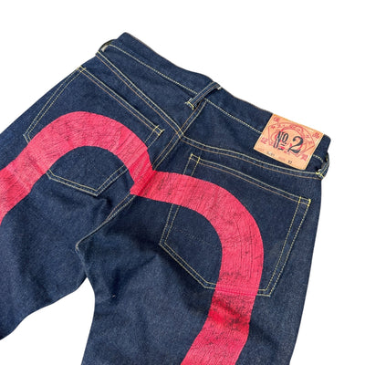 Evisu Daicock Jeans Painted Gull Backprint - vintageconcierge