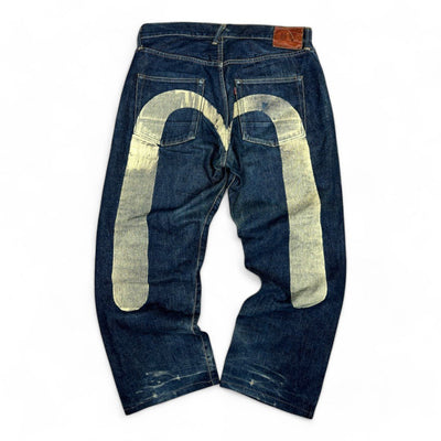 Evisu Daicock Seagull Denim Jeans - vintageconcierge