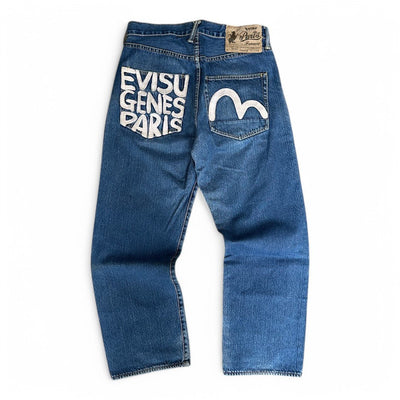 Evisu Genes Paris Denim Jeans - vintageconcierge