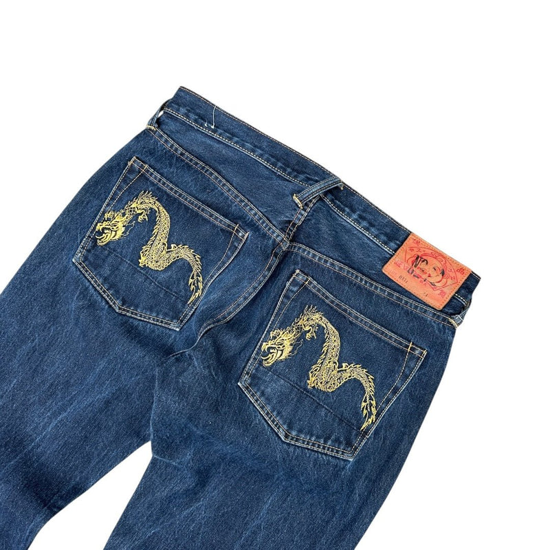 Evisu Japanese Dragon Denim Jeans - vintageconcierge