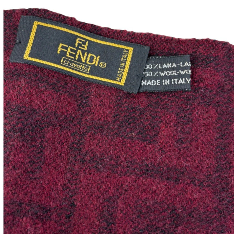 Fendi Zucca Schal Bordeaux - vintageconcierge