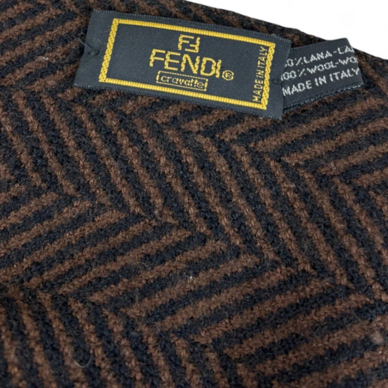 Fendi Zucca Schal Brown - vintageconcierge