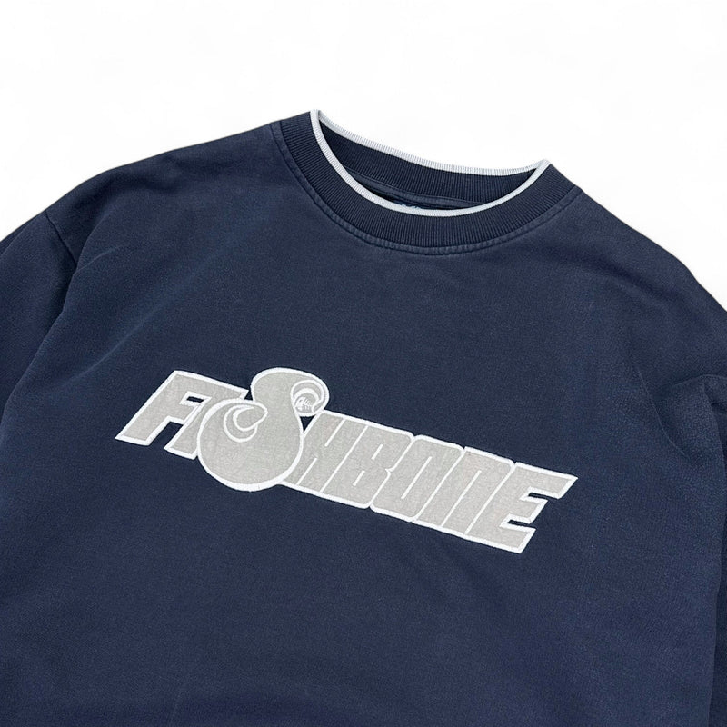 Fishbone Sweater Navy - vintageconcierge
