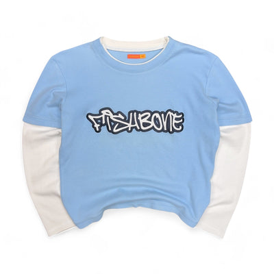 Fishbone Vintage Babyblue Y2K Longsleeve - vintageconcierge