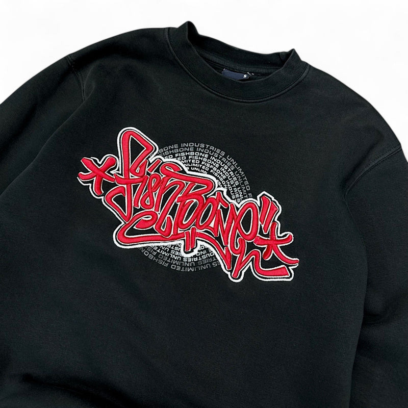 Fishbone Vintage Hip - Hop Spellout Sweater - vintageconcierge