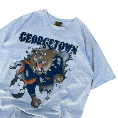 Georgetown Hoyas Vintage T-Shirt – Made in USA | Nutmeg Mills 90s College Graphic - vintageconcierge