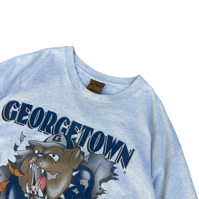 Georgetown Hoyas Vintage T-Shirt – Made in USA | Nutmeg Mills 90s College Graphic - vintageconcierge