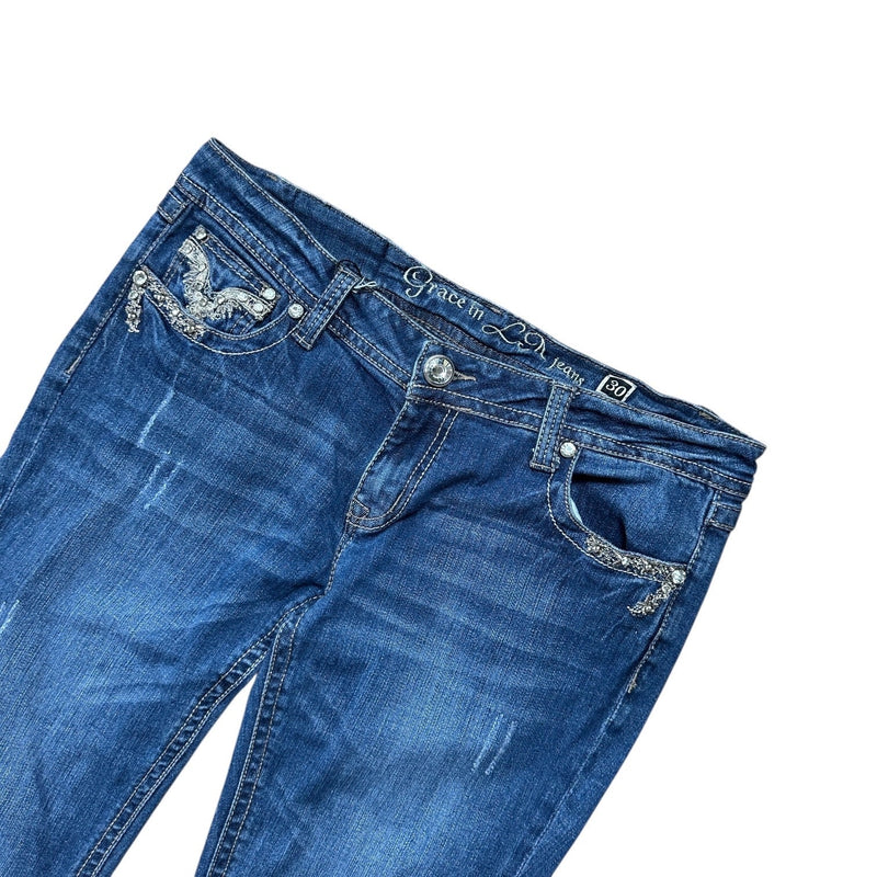 Grace LA Bootcut Low Rise Jeans - vintageconcierge