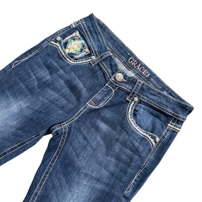 Grace Low Waist Y2K Bootcut Jeans - vintageconcierge