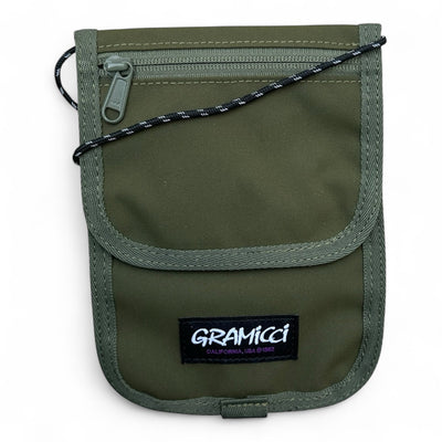 Gramicci Neck Pouch Olive - vintageconcierge