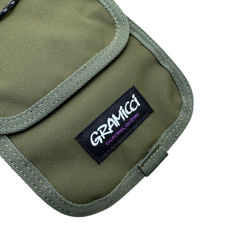 Gramicci Neck Pouch Olive - vintageconcierge
