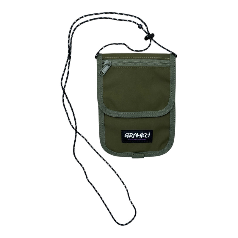 Gramicci Neck Pouch Olive - vintageconcierge
