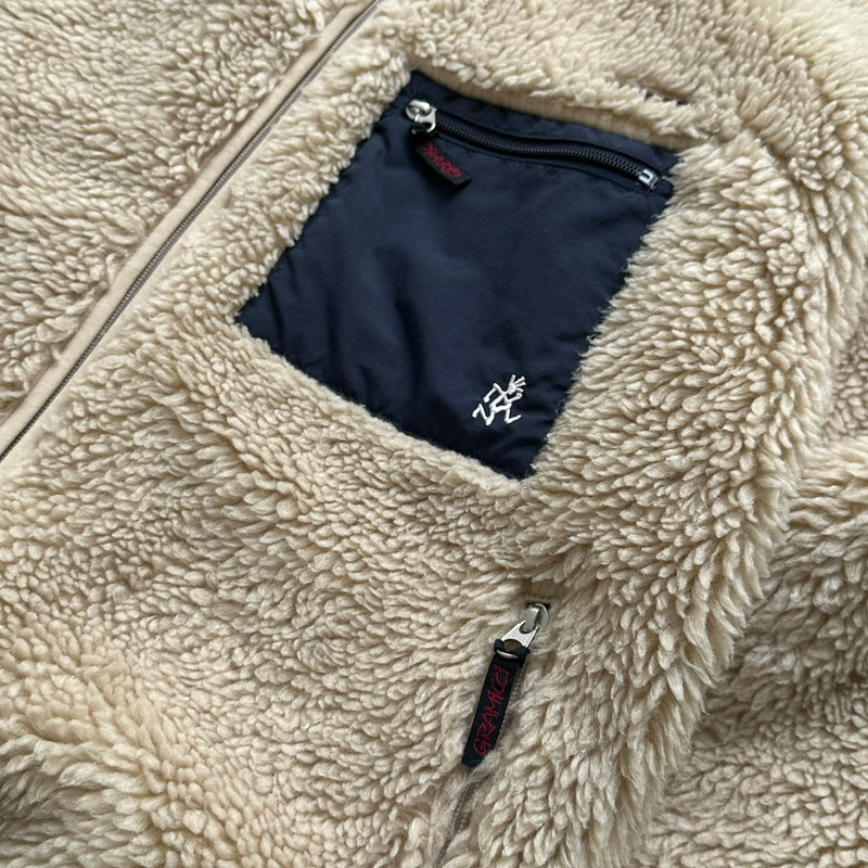 Gramicci Sherpa Fleece Jacke Beige - vintageconcierge