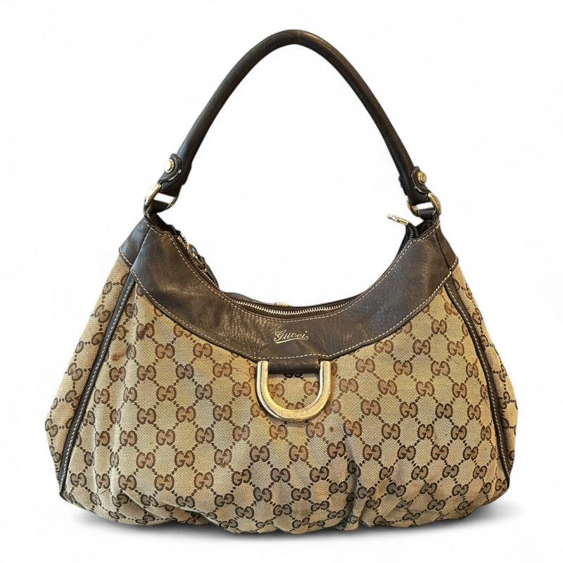 Gucci Abbey D - Ring Handbag Beige - vintageconcierge