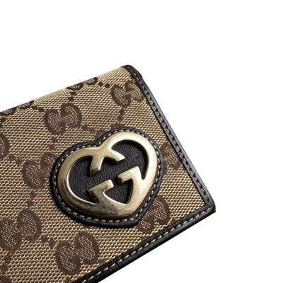 Gucci GG Canvas Canvas Heart Wallet - vintageconcierge
