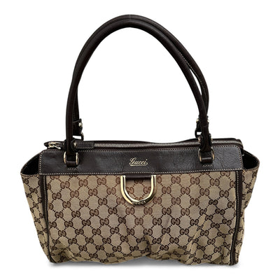 Gucci GG Canvas D - Ring Shoulder Tote Bag - vintageconcierge