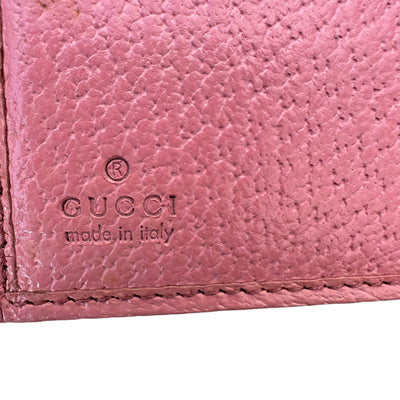 Gucci GG Canvas Leder Bifold Wallet Beige Pink - vintageconcierge